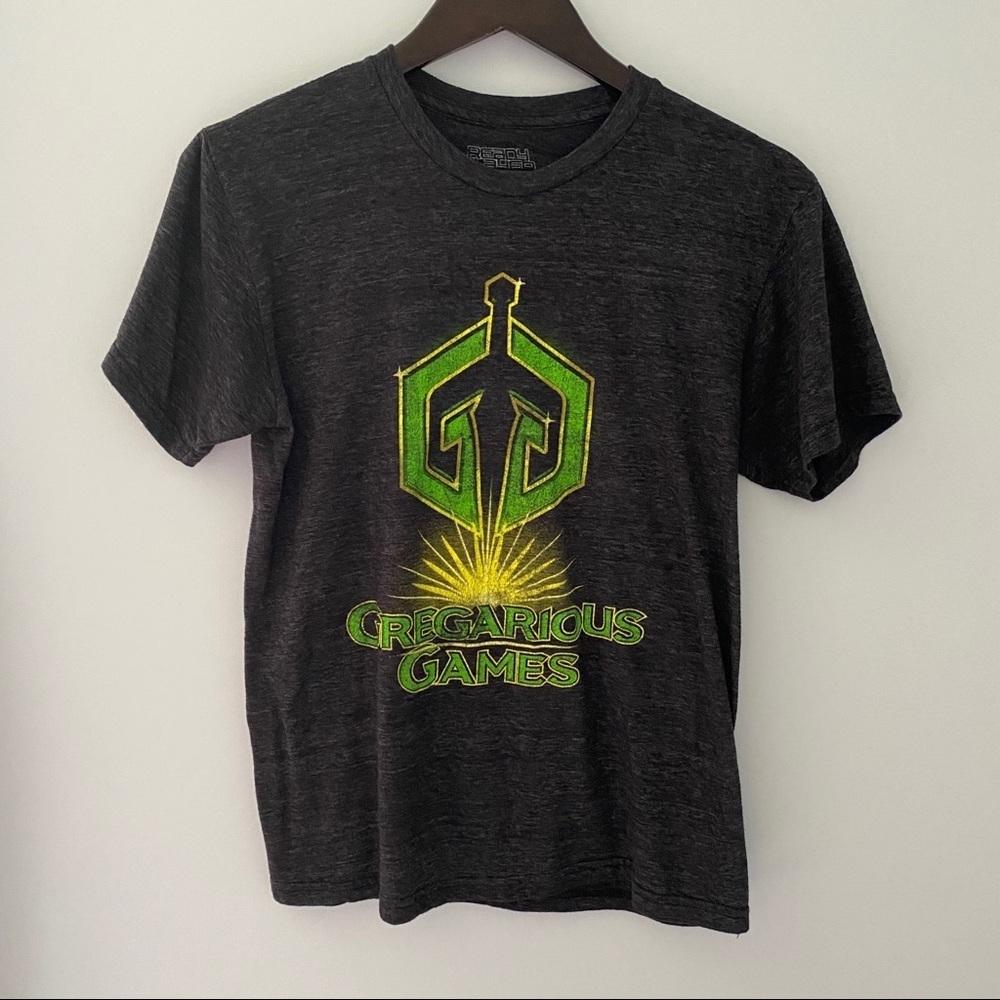 Hot Topic Gregarious Games Graphic Dark Gray Tee